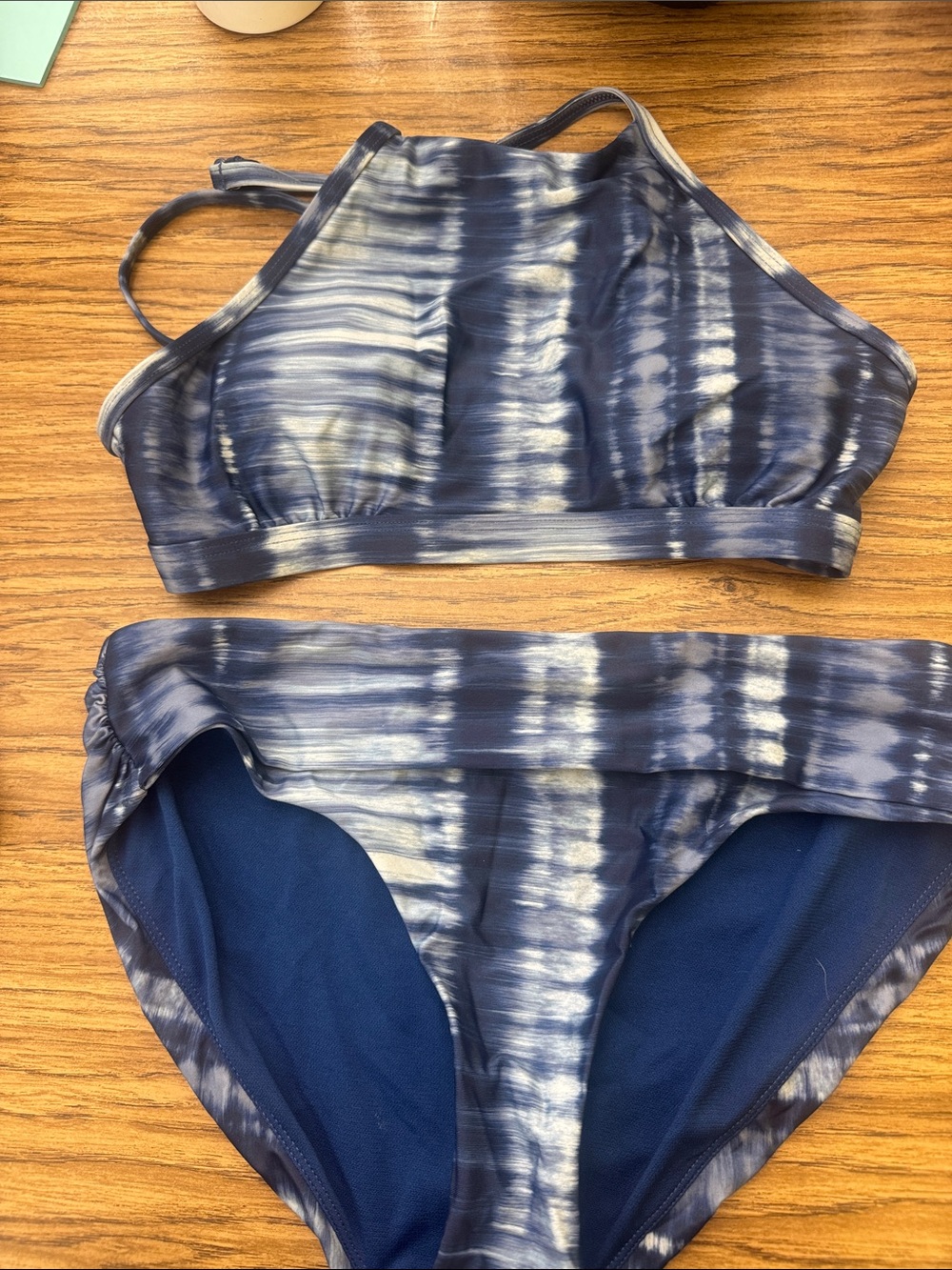 Prana Blue Tie-Dye Bikini Set